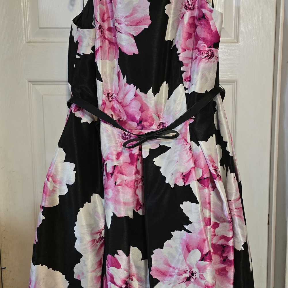 Dress Barn Black and Pink Floral Dress